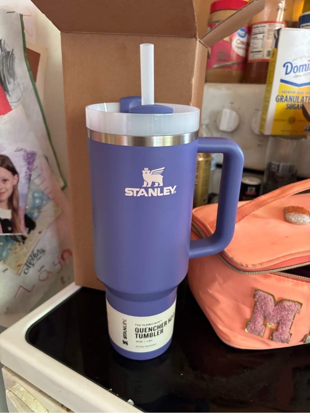 Stanley Purple Insulated Quencher Tumbler with Handle